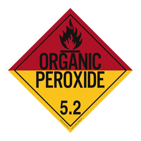 Class 5.2 - Organic Peroxide Worded Placard